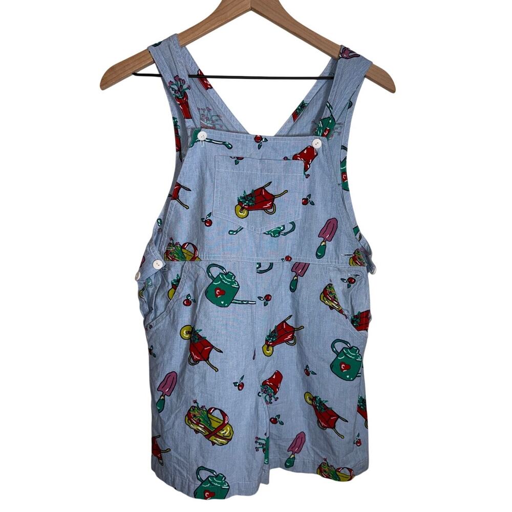 VINTAGE HARTSTRINGS Cotton Cottagecore Gardening motif lightweight overalls 10